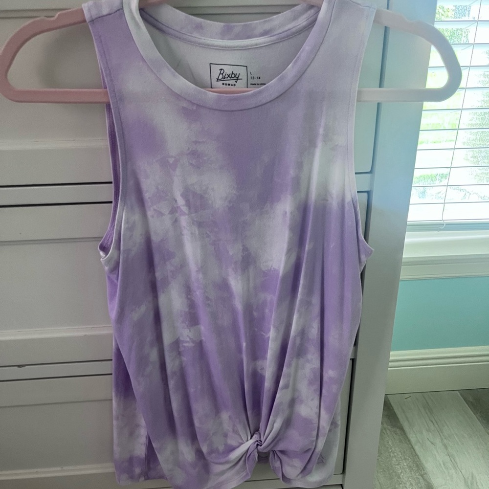 Bixby girls Purple Tie-Dye Tank Top